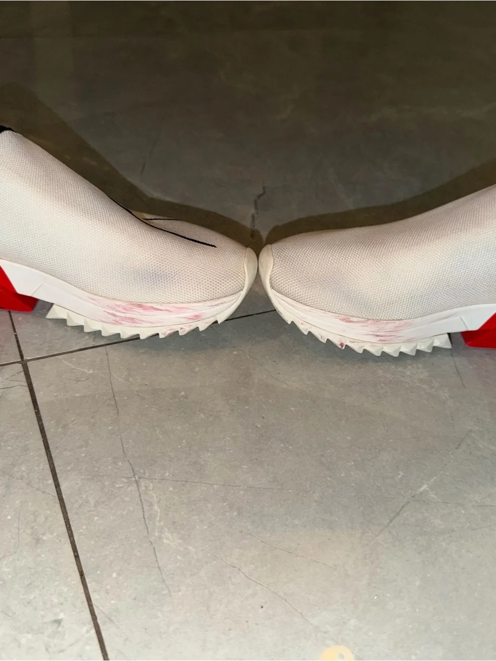 Dolce & Gabbana womenWhite and Red Slip-On Logo Sneakers